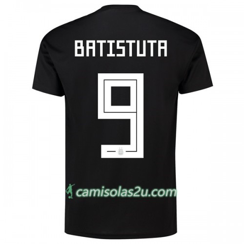 Camisolas de Futebol Argentina Batistuta 9 Equipamento Alternativa Copa do Mundo 2018 Manga Curta Camisolas de Futebol Argentina Batistuta 9 Equipamento Alternativa Copa do Mundo 2018 Manga Curta